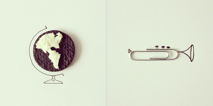 Everyday Objects Turned Into Imaginative Illustrations by Javier Pérez